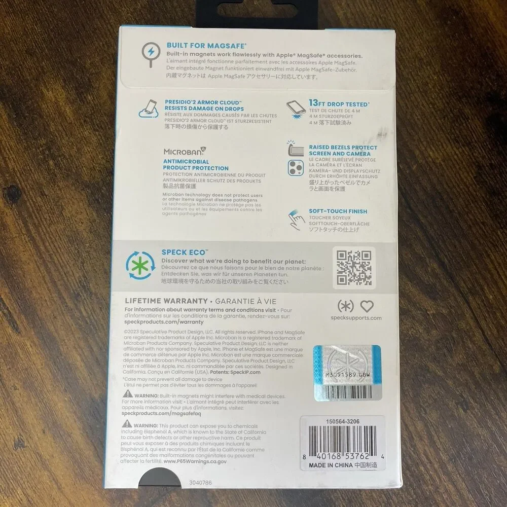 Speck Presidio 2 Pro Case with MagSafe For iPhone 15 Pro Coastal Blue